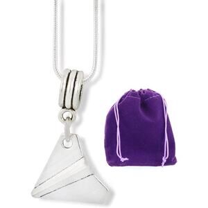 Paper Airplane Necklace - Paper Plane Pendant Jewelry